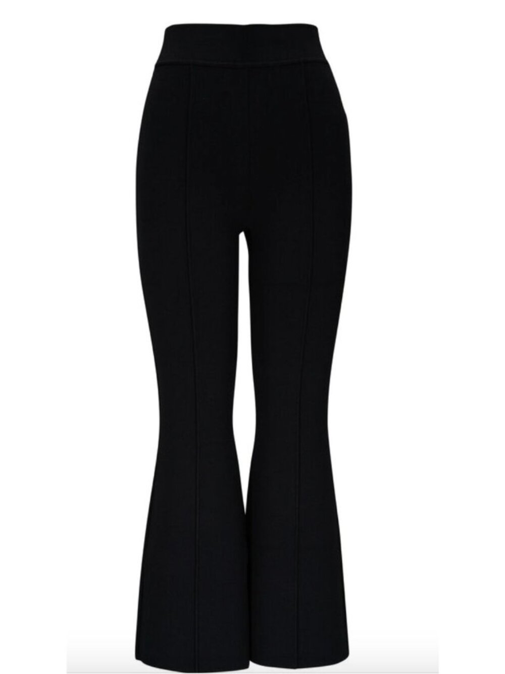 ADAM LIPPES Cropped Kennedy Black Compact Jacquard Pant Black Size XS